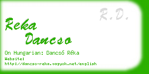 reka dancso business card